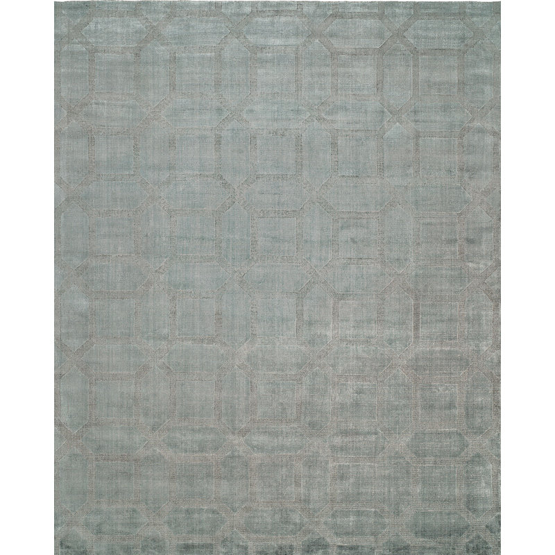 Hand Loomed Geometric Indoor Rug, Rectangle 9' x 12'