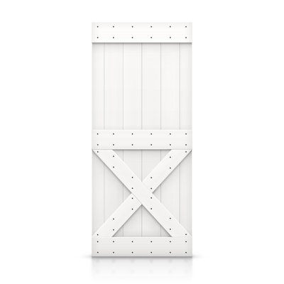 Porte de grange en bois à panneau sans équipement d’installation
