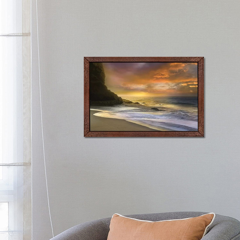 Morning Fire by Mike Calascibetta - Wrapped Canvas Painting, 152.5 cm H x 101.5 cm W, Brown Framed