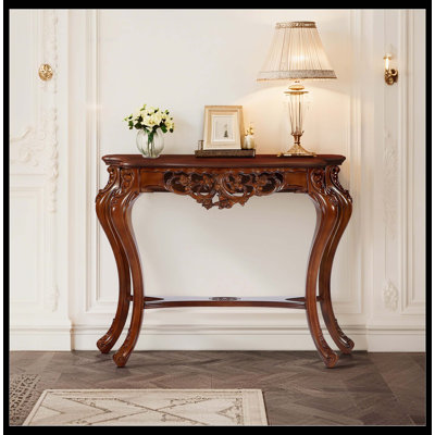 37.6" Console Table, Elegant Two-Tier Entryway Hallway Table