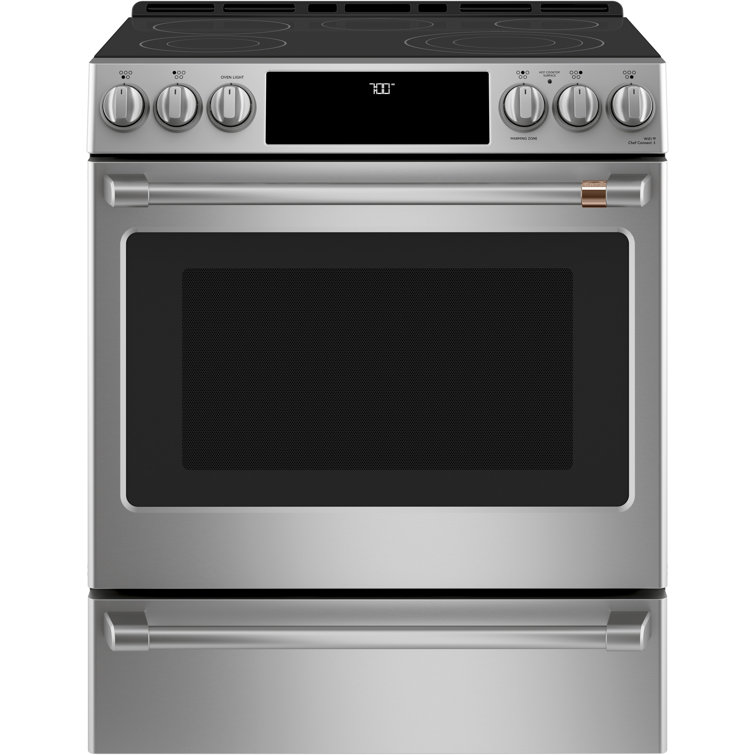Café 30" 5.7 cu. ft. Smart Slide-in Electric Range with Convection Oven and Radiant Cooktop
