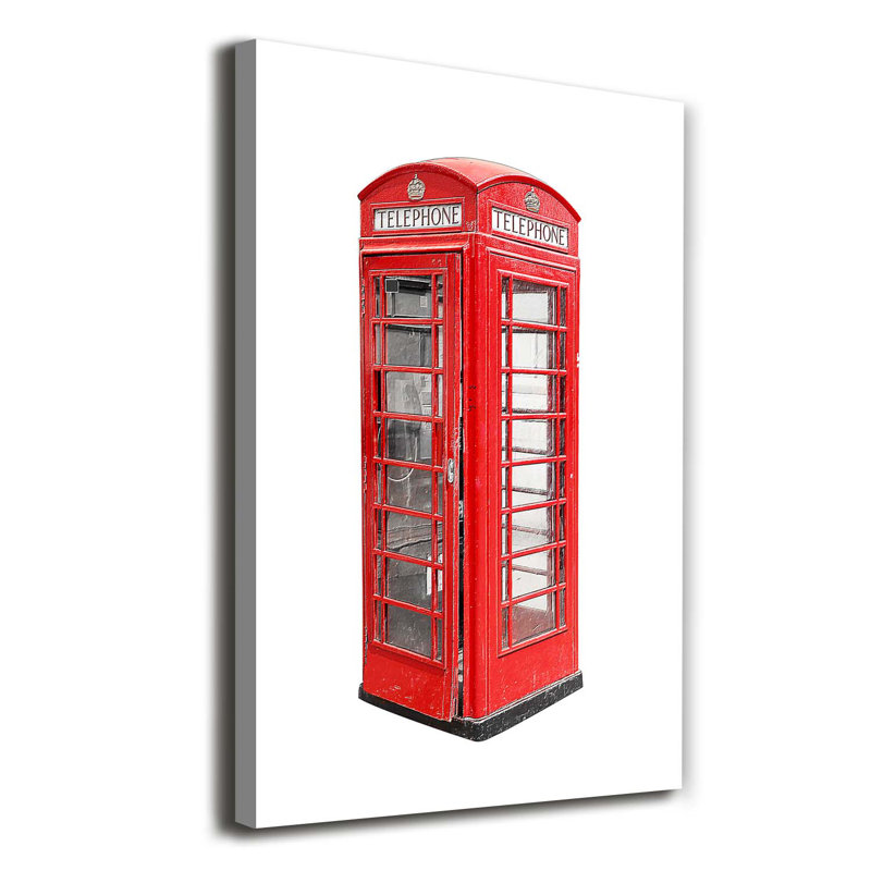 telephone booth 1 Piece Wrapped Canvas Wall Art