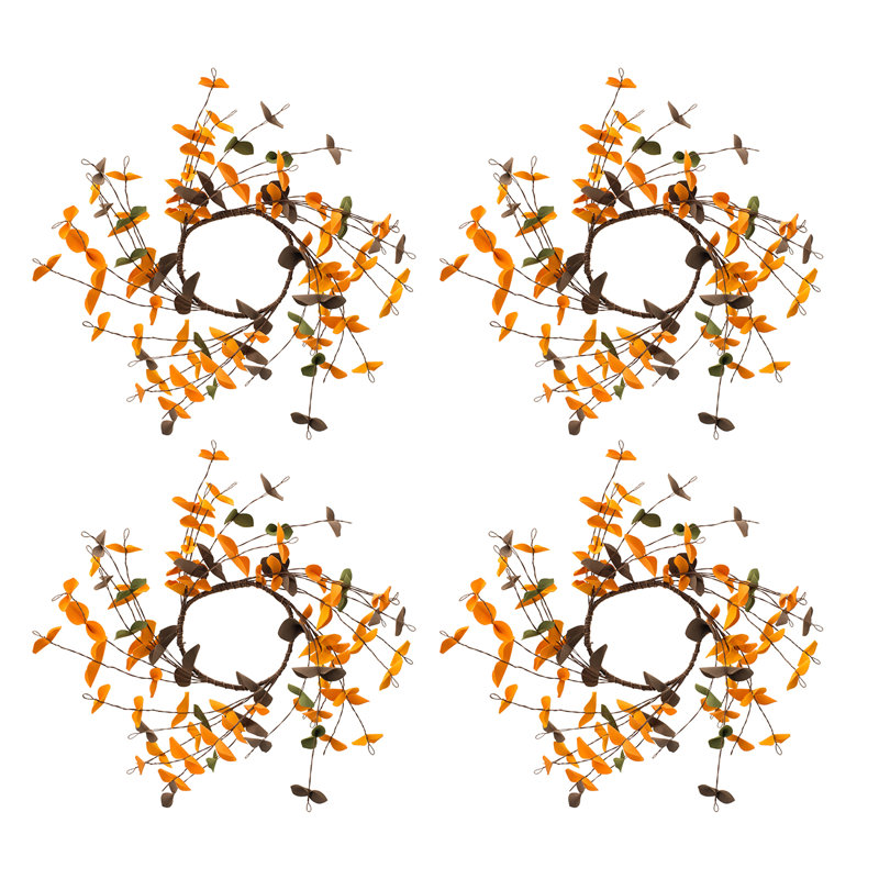 S/4 8" Fall Leaves Wreath