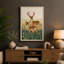 Deer and Fawn Mid-Century - Wrapped Canvas-445651469-445651465