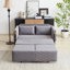 Canapé-lit moderne convertible de 54 po avec 2 pochettes détachables pour accoudoirs, canapé-lit ajustable multi-positions en velours avec lit escamotable, tête de lit, 2 coussins et salon-119312340