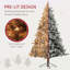 Arbre de Noël artificiel 7,5 pi avec 500 lumières claires et 1530 pointes, arbre de Noël enneigé avec base en métal et arbre de Noël articulé 7,5 pi-118034229