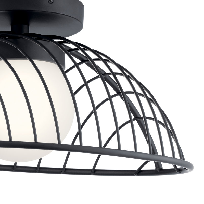 Braith LED Semi Flush Mount, Matte Black
