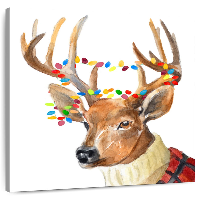 Brampt Christmas Lights Reindeer Sweater, 16" H x 16" W