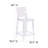 Imca Counter Stool with Square Back in Transparent Crystal - Wedding Chairs-1975657344