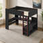 Lit mezzanine de jeu en bois (taille simple) avec bureau et étagères de rangement multiples