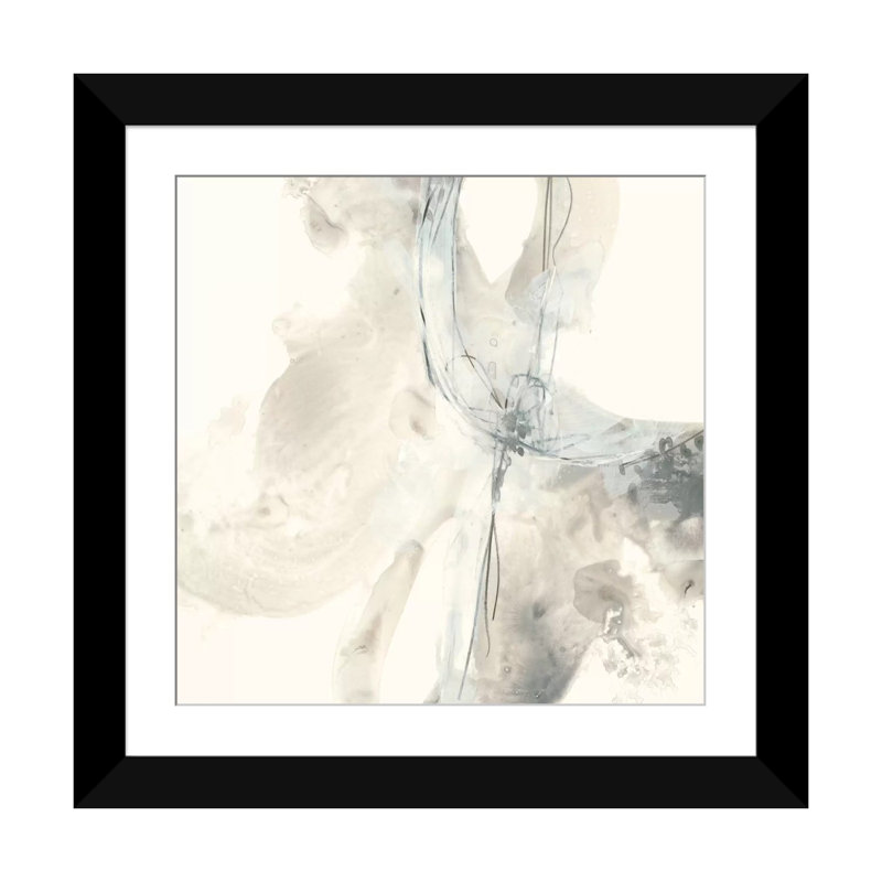 « divination iii », reproduction sur toile, H 16 po x l 16 po x P 1 po, Papier d'art encadré noir, Blanc