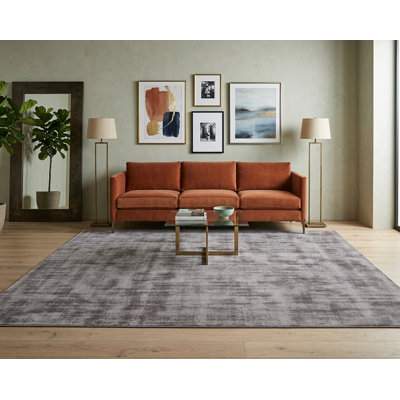 Tapis texturé brun foncé Handloom