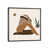 Toile encadrée de bois rustique foncé