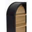 Bibliothèque arquée noire à 4 niveaux avec bibliothèque de 43 po de hauteur et tablettes de rangement