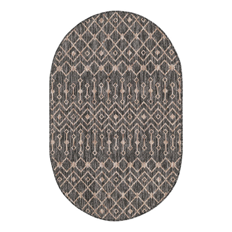 Leyla Geometric Indoor Rug, Oval 3'3" x 5'3"
