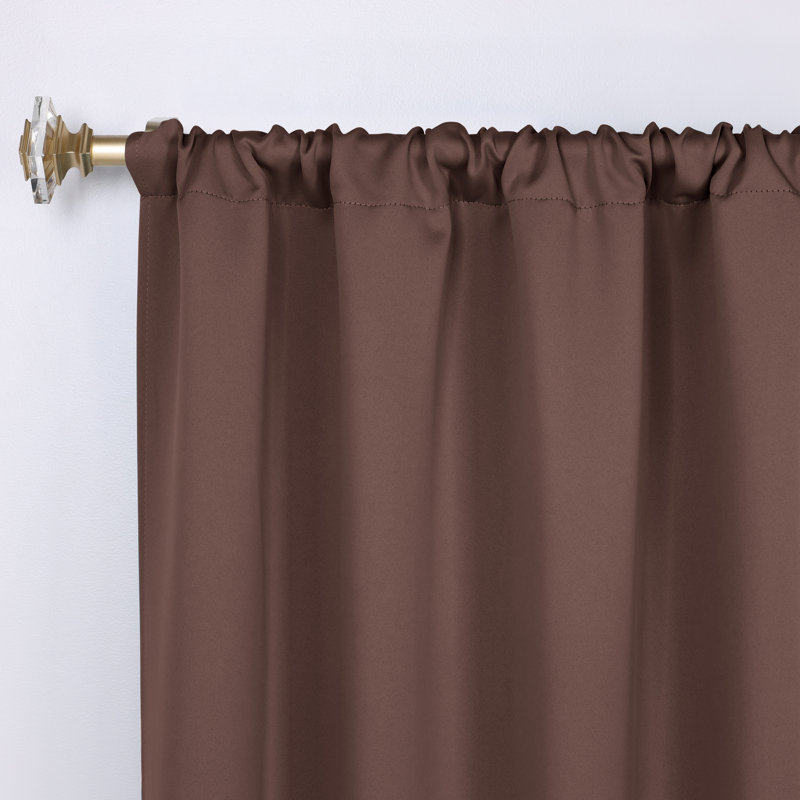 Paire de rideaux obscurcissant avec œillets Millendon, L 52 po x L 84 po, Cappuccino
