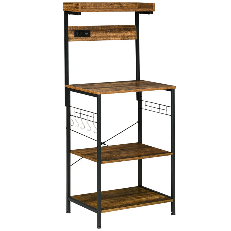 Étagère de boulanger standard en acier 23,6 po Eschol compatible avec les micro-ondes