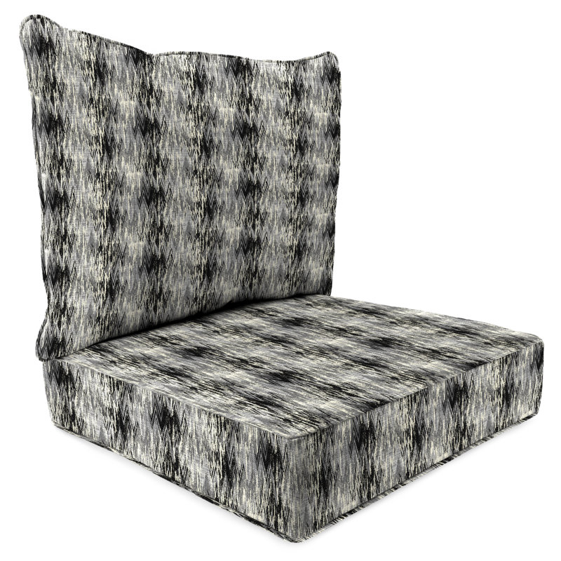 24" x 26.5" Outdoor Deep Seat Chair Cushion Set with Welt, Bentoga Gunstock
