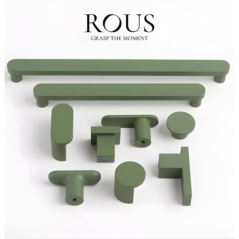 2" Bar Knob, 1", Olive (Green)