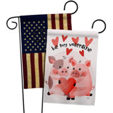 Double Sided 18.5'' H x 13'' W Polyester Valentine's Day Garden Flag