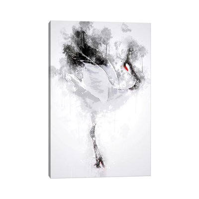«Japanese Red Crowned Crane» par Cornell, impression sur toile tendue