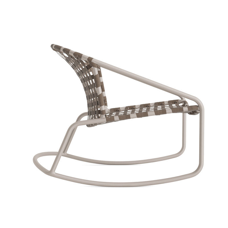Kantan Outdoor Lounge Chair, Dove Smooth/Mica Suncloth Lace