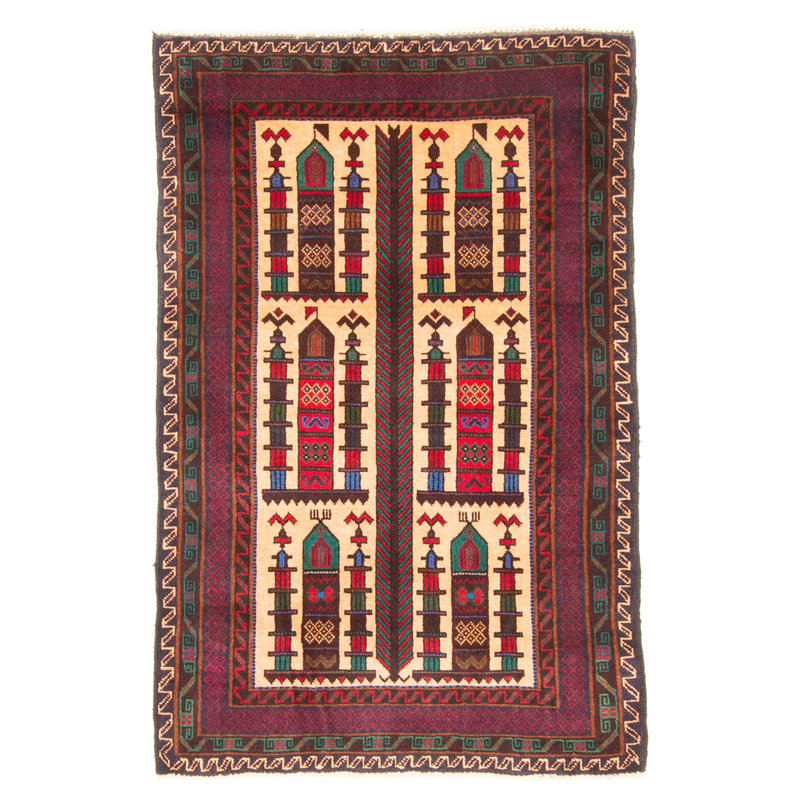 Tapis orange Teimani 2 pi 8 po x 4 pi 2 po