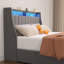 Cadre de lit avec DEL, 4 tiroirs de rangement portables sous le lit-1023904688-1023904689