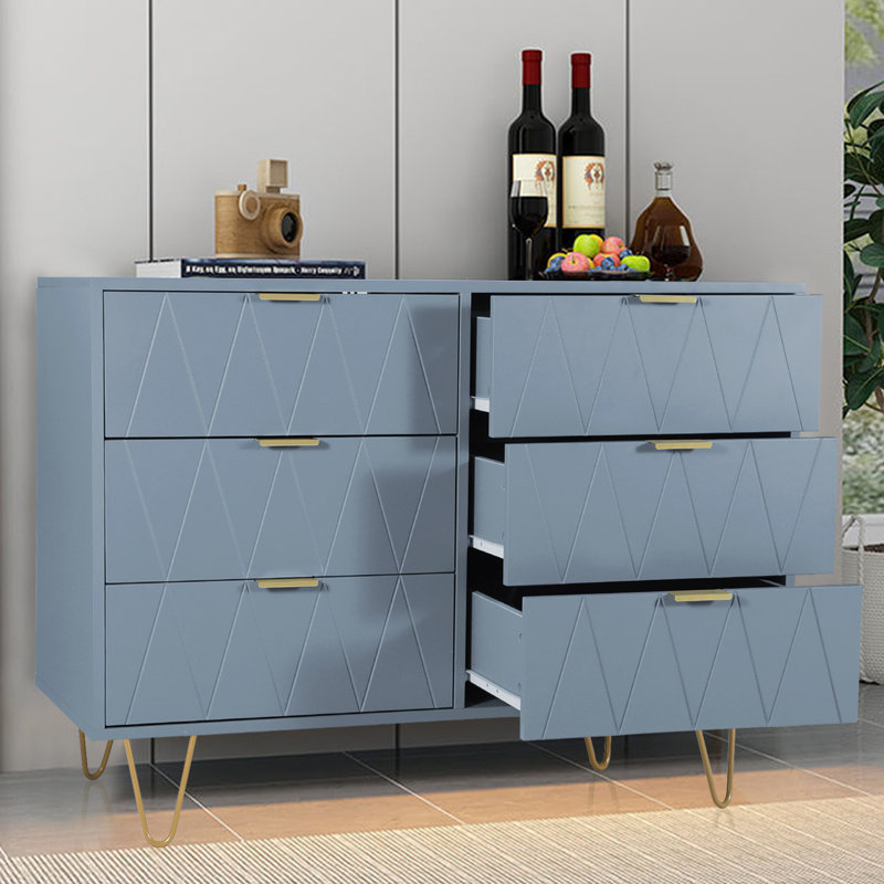 Commode double l 39,4 po Marable, Bleu