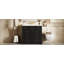 Ensemble de meuble-lavabo 36 po avec lavabo en résine, armoire de rangement en bois massif, ensemble de meuble-lavabo autoportant avec 2 tiroirs et portes à fermeture douce, noir