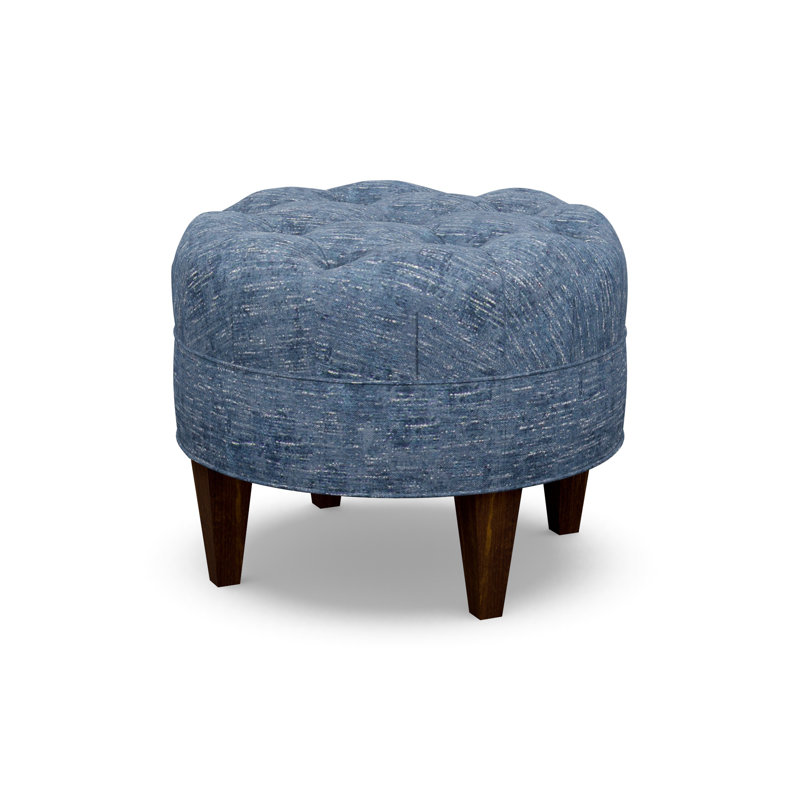 Round Tufted Ottoman, 7064-88, Walnut