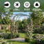 Treillis d'arche de jardin en U de 7,3 pi pour lits surélevés, support pour plante grimpante en acier enduit de polyéthylène robuste, cadre de culture vertical pour concombres, haricots, tomates, raisins et fleurs