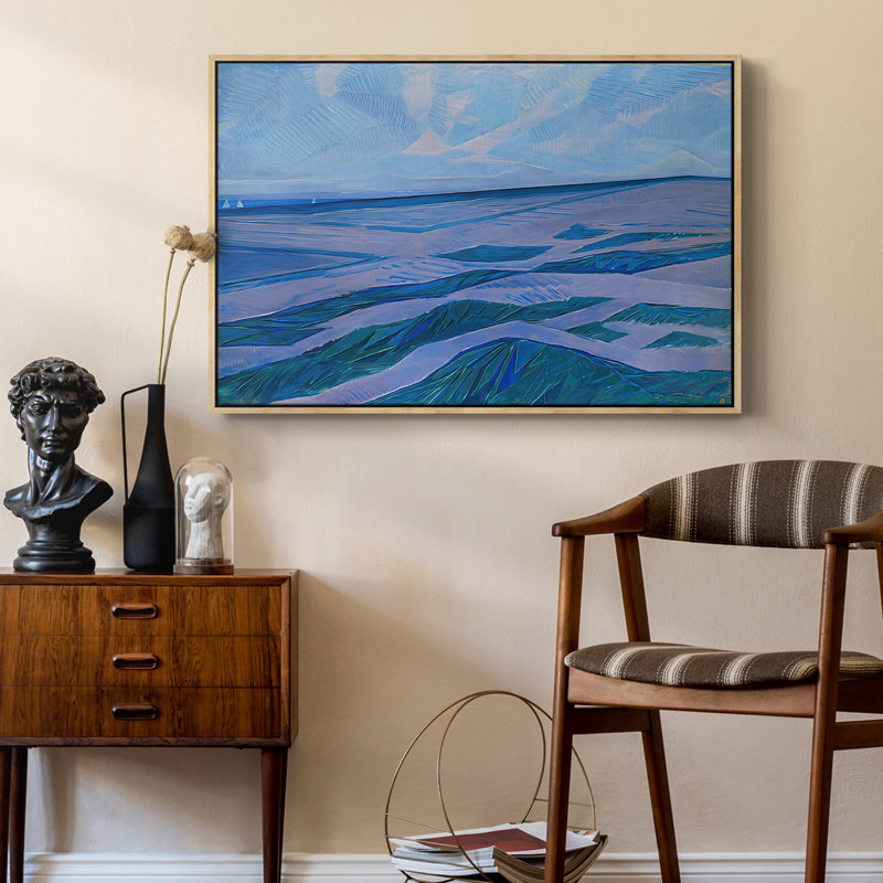 «Dune Landscape», 1871 - Piet Mondrian, toile tendue avec châssis, 24 po x 36 po, Naturel