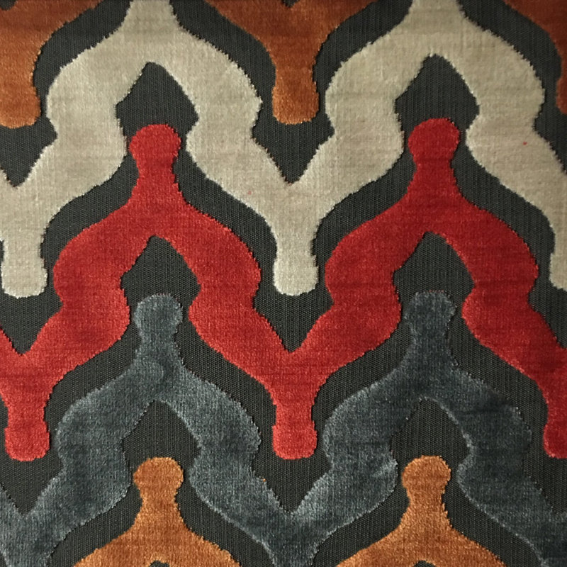 Monroe-Leicester Cut Velvet Upholstery Fabric, Atomic