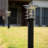 Black Stainless Steel Bollard Solar Light with EZ Anchor-658467567