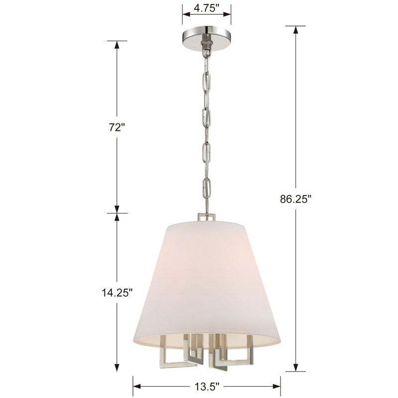 Westwood 4 - Light Pendant, 4 Lights, 86.25" H x 13.5" W