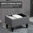 HOMCOM Ottoman With Storage For Living Room, 25" Storage Ottoman With Removable Lid, Button-Tufted Fabric Bench For Footrest And Seat With Wood Legs, Gray