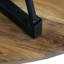 Table basse ovale en bois et fer, 39 po x 26 po x 16 po, finition naturelle, Union Dazzle Finish Union, leurre