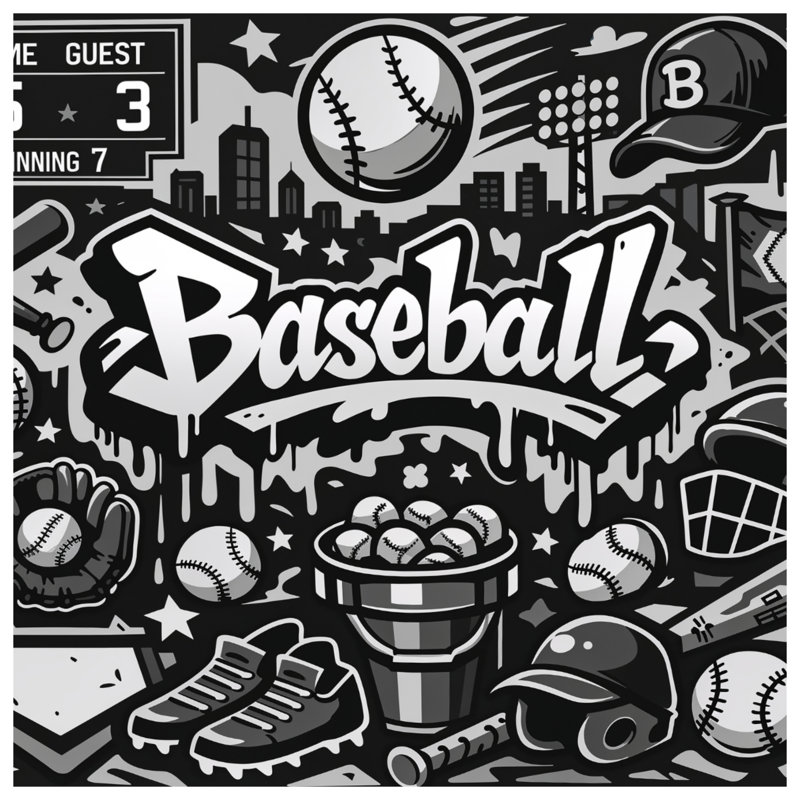 Couvertures de baseball monochrome, L 50 po x H 60 po