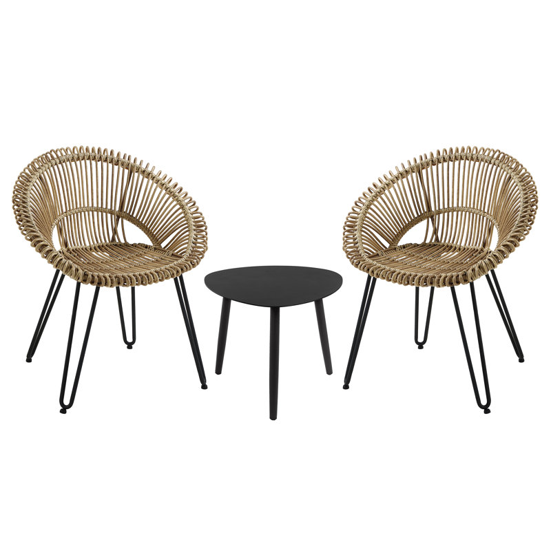 2 - Person Patio Dining Set Speciality Table, Light Brown