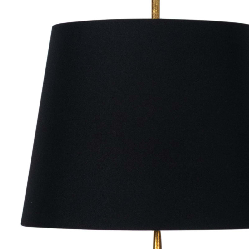 Clove Pendant Large (Black Shade), 14.5" H x 16" W x 16" D, 2 Lights