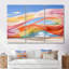 Tissu pastel flottant bleu ciel - ensemble d'art mural abstrait-108313142-108313144