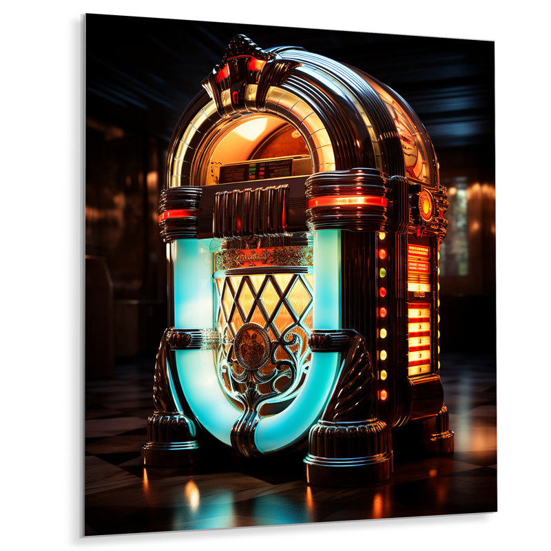 Cubist Jukebox Harmony 2 - Jukeboxes, art mural en métal, H 20 po x l 12 po x P 1 po