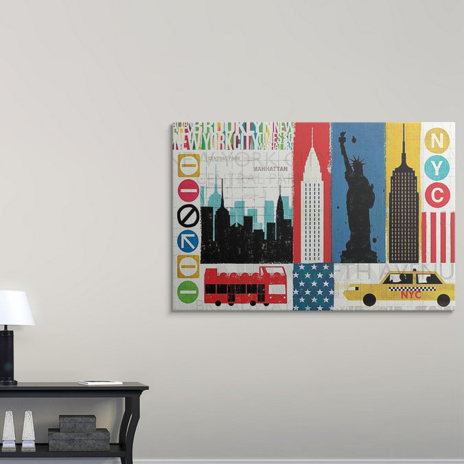 «New York City Experience» par Francyne, impression, H 32 po x l 48 po x P 1,5 po, Toile