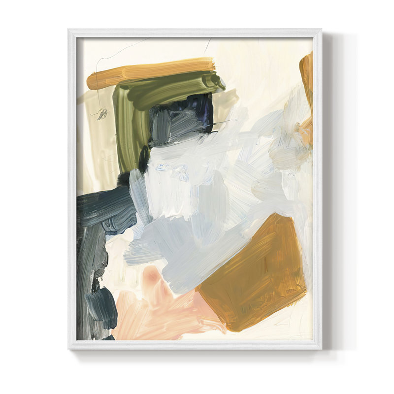 Palette Meld I, reproduction encadrée - bois massif, H 20 po x l 16 po, Cadre simple blanc