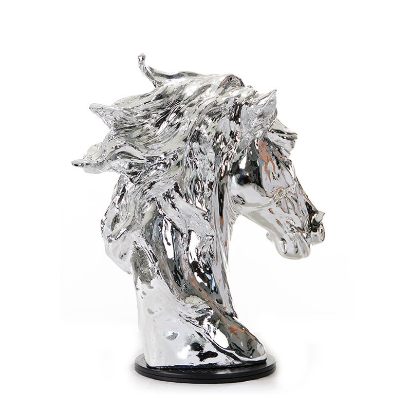 Sculpture tête de cheval Arela, Argent