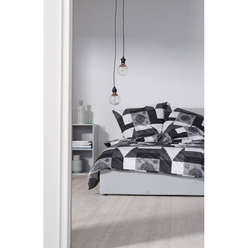 Loft Dreams, 135 x 200 cm - 1 Pillowcase 80 x 80 cm, Black/White/Grey