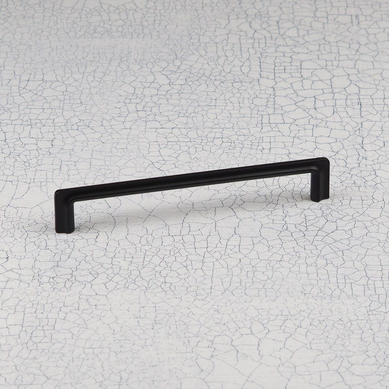 160mm Matt Black Grooved D-Bar Handle