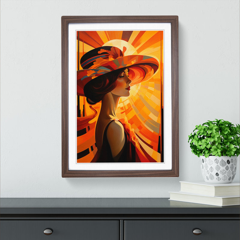Single Picture Frame Wall Art, 46cm H x 34cm W, Walnut Framed