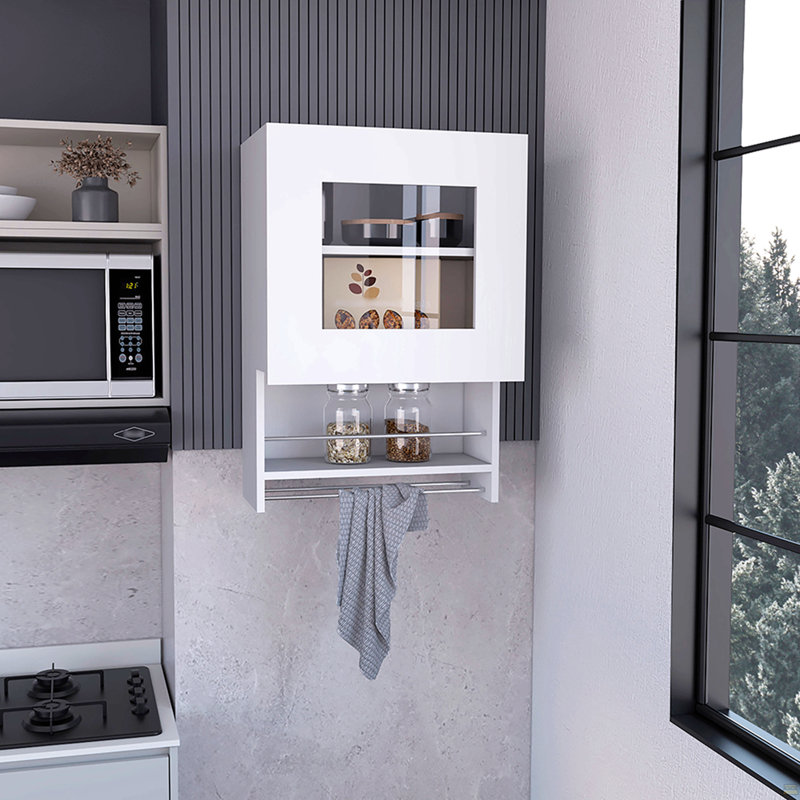 Armoire de cuisine murale Papua, trois tablettes